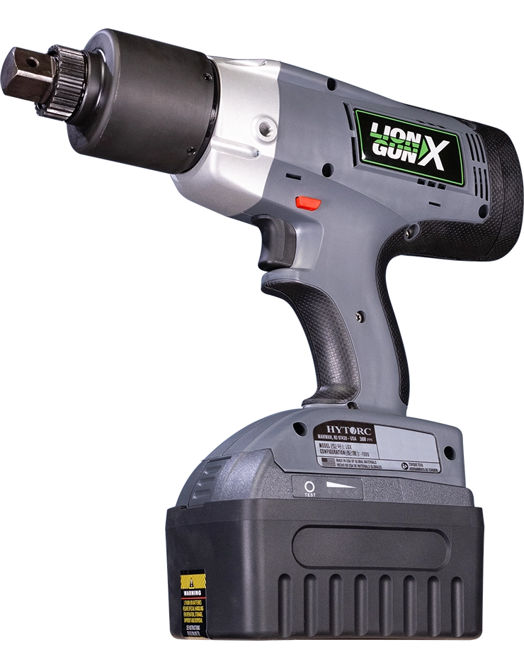 LION GUN X herramienta de torque eléctrica portátil de 36V con alta precisión (±5%), interfaz digital y captura de datos para control de calidad