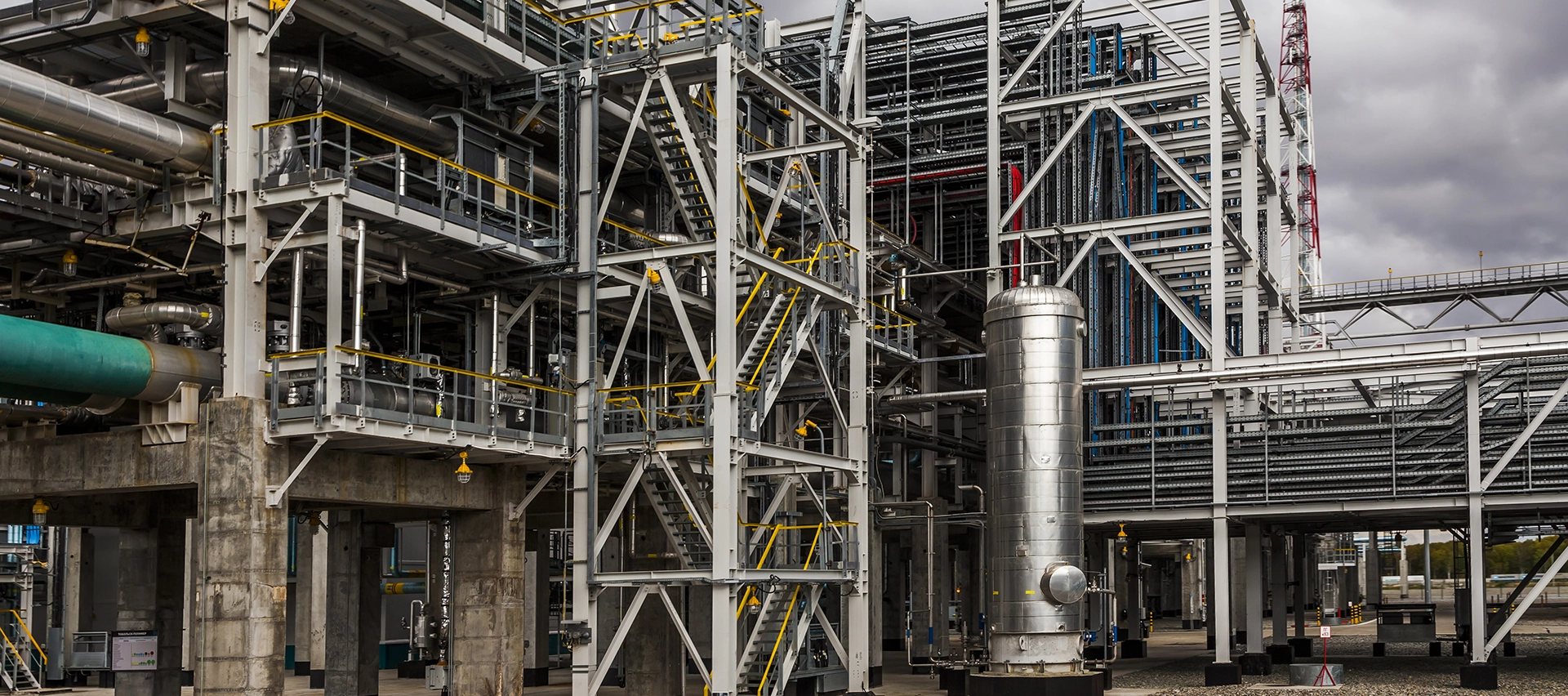 A petrochemical plant, showing the complexity of the equipment and the need for precision torquing.